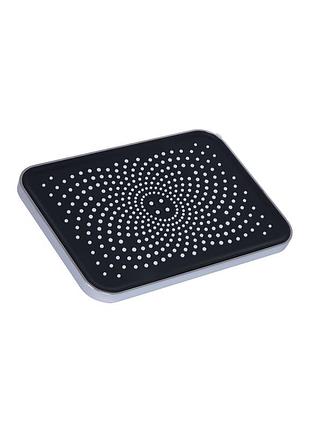 Лійка для верхнього душу qtap hlavova 260x180 мм прямокутна chrome/black (qthla107crm45784)