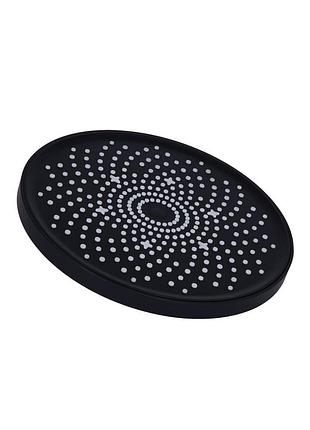 Лійка для верхнього душу qtap hlavova d 230 мм округла black matt (qthla107blm45788)