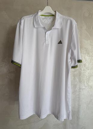 Чоловіче поло, білий колір, adidas, розмір xxl