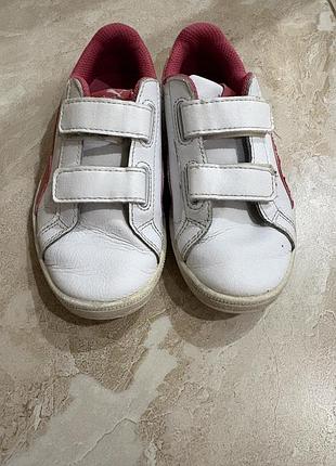 Дитячі кросівки puma білі з червоними вставками б/у