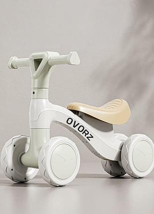 Детский четырехколесный беговел каталка толокар для детей 1–3 лет бежевый