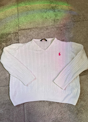 Білий в’язаний джемпер polo ralph lauren, розмір m