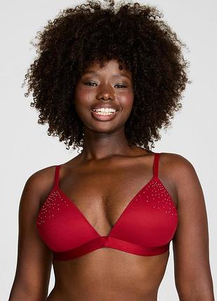 Бралетт push-up victoria's secret pink со стразами