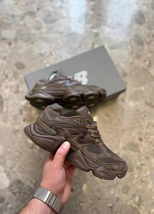 Стильные кроссовки new balance 9060 chocolate brown