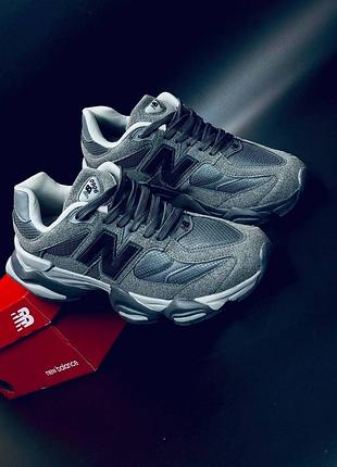 New balance 9060 | легендарний силует у темно-сірому кольорі  35-46 женские/мужские/подростковые кроссовки нюбеленс