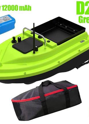 Прикормочный карповый кораблик d26 green с gps навигацией и аккумулятором 12000 mah