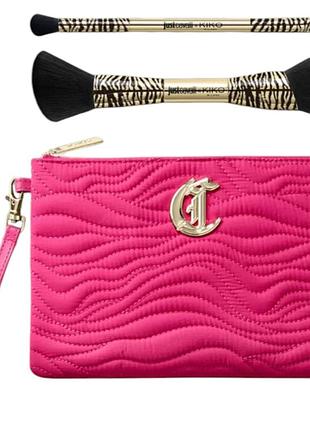 Подарунковий набір із косметичкою та двома пензлями kiko milano just cavalli brush se