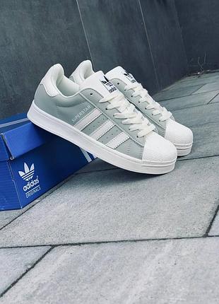 Adidas superstar urban | стильні жіночі кросівки | сіро-білі | 36–41 женские кроссовки суперстарые