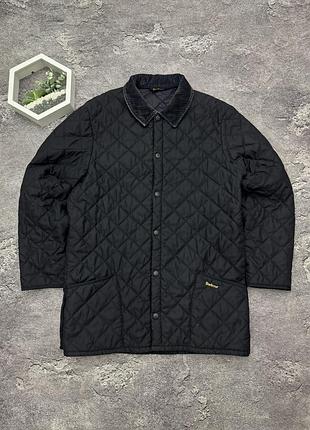 Куртка barbour heritage liddesdale оригінал чорна стьобана куртка барбур осіння
