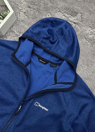 Фліс berghaus оригінал синя кофта чоловіча флісова куртка бергхаус з капюшоном зіпка 6