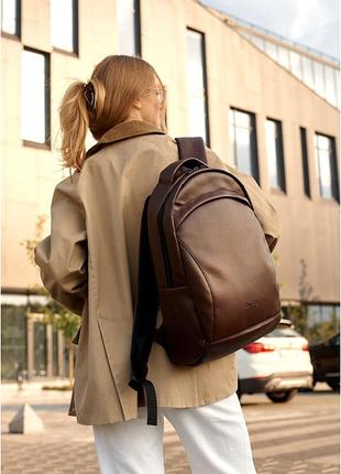 Рюкзак жіночий sambag з відділенням для ноутбука екошкіра шоколадний