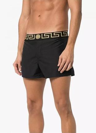 Шорти versace gold greeca stripe swim shorts