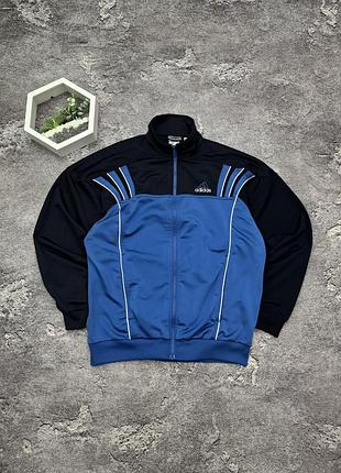 Олімпійка adidas оригінал синя чорна кофта адідас майстерка на замку зіпка