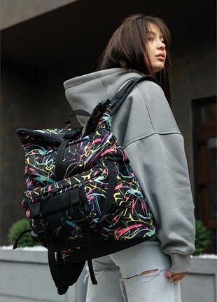 Рюкзак ролл sambag rolltop double принт "abstract"