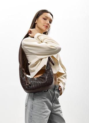 Жіноча сумка sambag hobo s шоколад