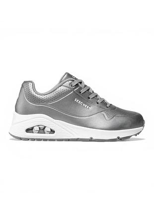 Жіночі кросівки skechers rose bold сірий/срібний 37 розмір