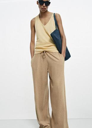 Прямі бавовняні штани від zara