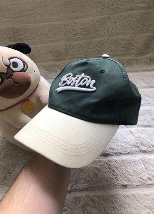 Boston vintage cap one size мужская кепка унисекс зеленая летняя