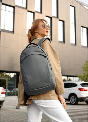 Рюкзак жіночий sambag міський екошкіра графітовий