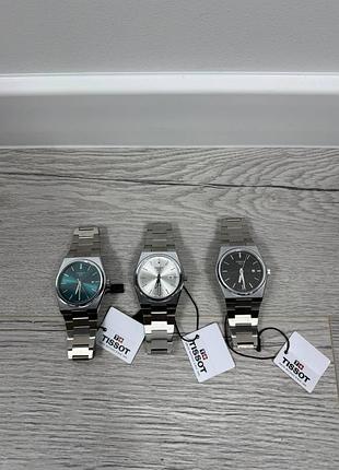 Наручний кварцовий годинник tissot prx | металевий браслет | унісекс | стильний сталевий годинник тиссот зелені