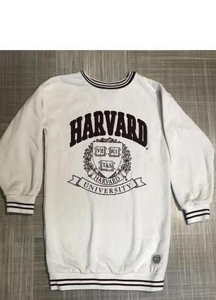 Primark 💙на дівчинку біле тепле платтє-светр з написом harvard 💛розмір 38 на зріст 146 см11років)/підлітковий одяг/дитячий одяг