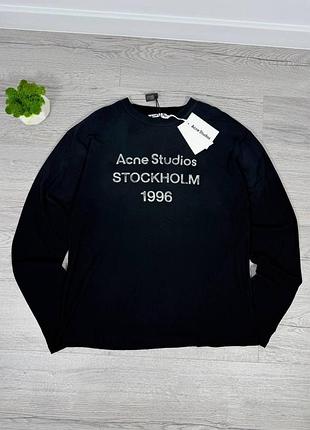 Лонгслів acne studios stockholm 1996 oversize | чоловічий бавовняний лонгслів | базовий лонгслів premium | акне лонг l
