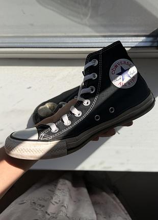 Чорні високі кеди converse chuck taylor all star (оригінал) — 37.5 / 24 см
