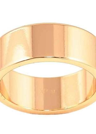 Каблучка позолота 18k американка обручка 8мм (350632) р.22,5 тм xuping