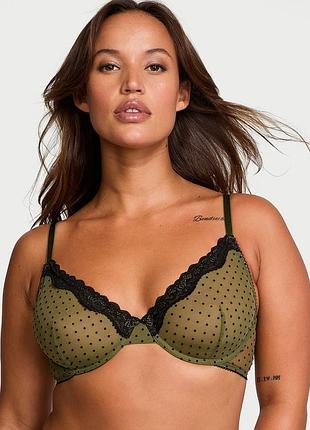 Полупрозрачный бюстгальтер victoria's secret в горошек