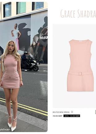 🌸 мини платье с поясом zara