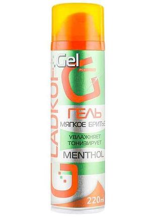 Гель для бритья 220мл menthol для мужчин тм gladkoff