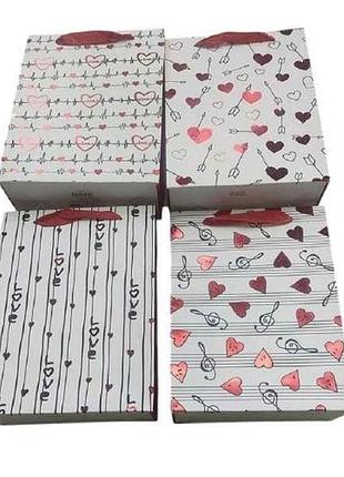 Пакет подарунковий m music of love 26*32*10см r33714-m тм stenson