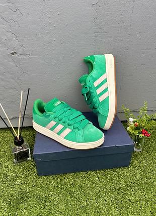 Жіночі, стильні, фірмові кросівки adidas (37-38 розмір); кроссовки grand court base ярко-зеленого цвета с замшевым верхом; снікерси (23.5-24 устілка)