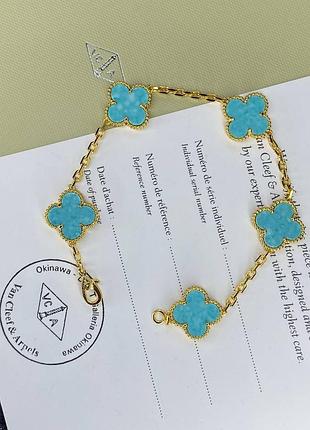💎new💎брендовый браслет van cleef , vca, клевер, ван клиф ♥️♥️♥️с логотипом