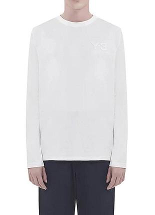 Y-3 x adidas chest logo longsleeve tee white