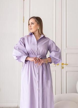 Платье хлопковое лейла сирень 8