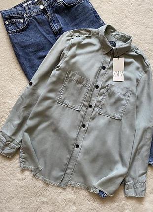 Zara сорочка оверсайз, рубашка