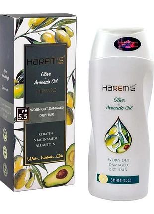 Шампунь с оливковым маслом и авокадо harems 350 ml