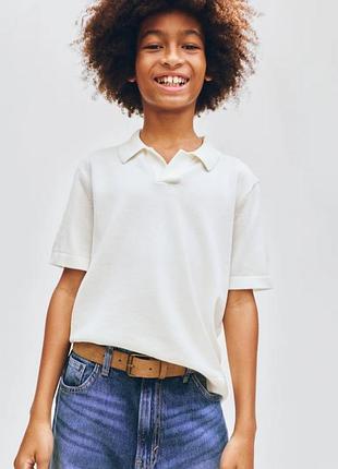 Футболка поло h&m ,у складі льон