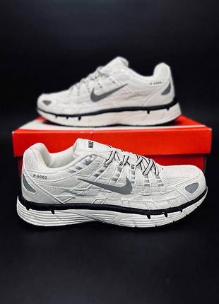 Nike p-6000 white | унісекс кросівки | білий стиль для нього та неї | 36–45 мужские/женские/подростковые кроссовки найк молодежная новинка 2026