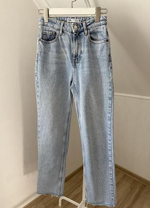 Джинси zara straight fit 32 34 розмір