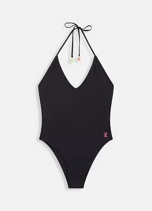 Купальник juicy couture black halter tie swimsuit