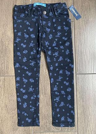 1, тоненьки стрейчеві джинси скіні у квітах олд неві old navy розмір 4t 3,5-5 років зріст 100-107 см