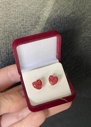 Сережки гвіздочки вз кварцем