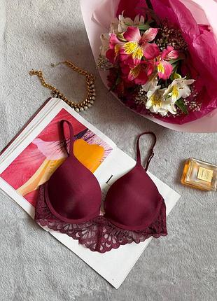 Роскошный винный бюстгальтер hunkemöller 75b push up