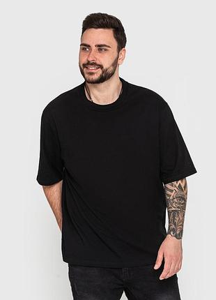 Мужская футболка оверсайз черная, 3xl