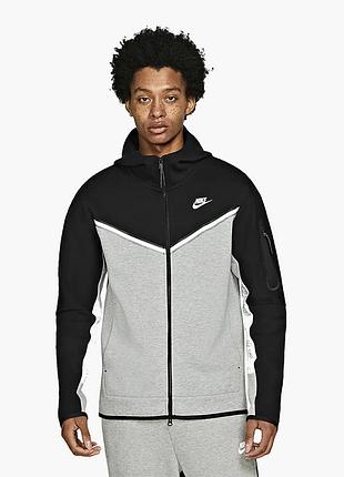 Толстовка чоловіча nike sportswear hoodie black/grey cu4489-016