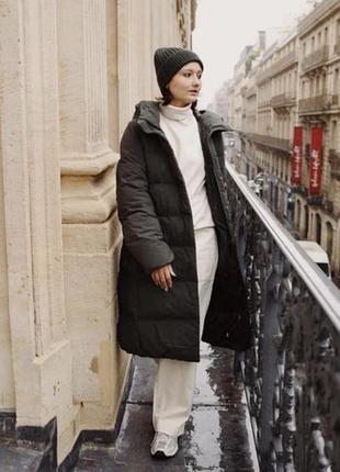 Пухове пальто uniqlo seamless down long coat  m