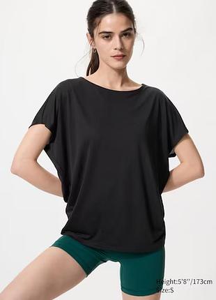 Футболка с драпировкой uniqlo