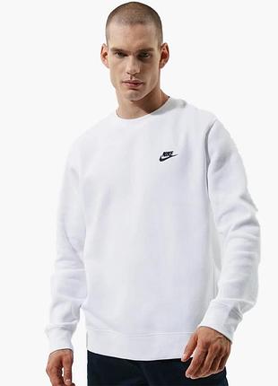 Світшот чоловічий nike m nsw club crw bb white bv2662-100 xl xxl